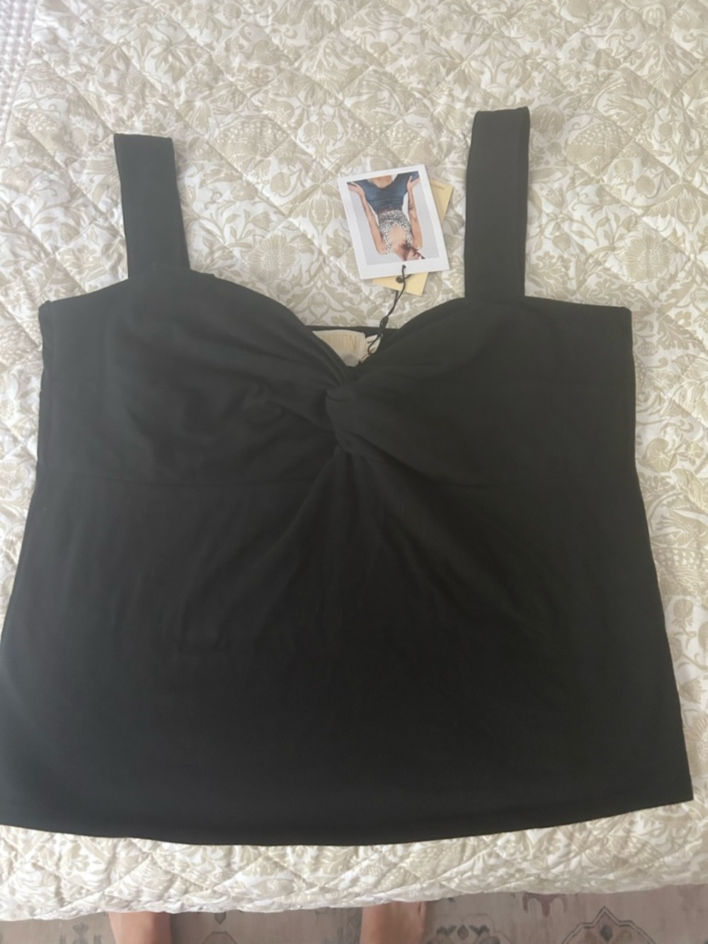 Nation LTD Mercy Black Twist-Front Camisole